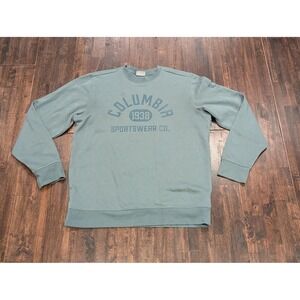 Columbia Sportswear Crewneck Sweatshirt Mens Medium Sage Green Fleece Soft